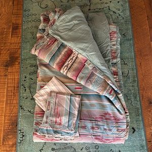 Ralph Lauren Rare Hawk Springs Serape King Comforter w/4 King Pillowcases